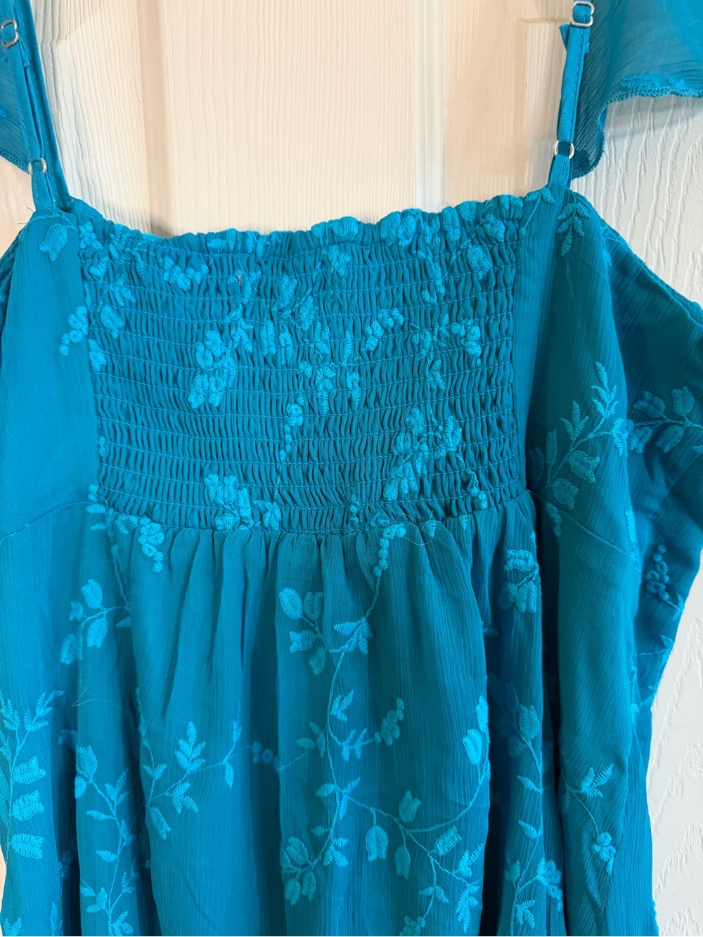 Betsey Johnson Beach Carribean Sea Blue Mini Shift Babydoll-Style Dress Sz M NWT - Picture 6 of 8